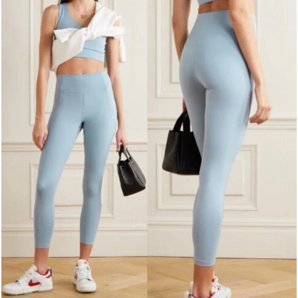 Girlfriend Collective Compressive High-Rise Leggings Light Blue Size Small
